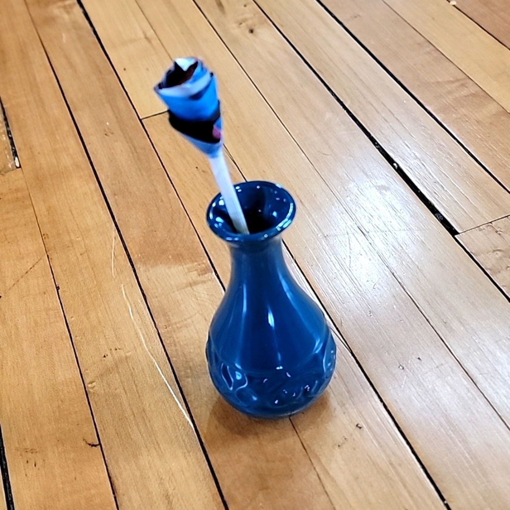 Elegant Expressions Blue Mini Bottle Vase